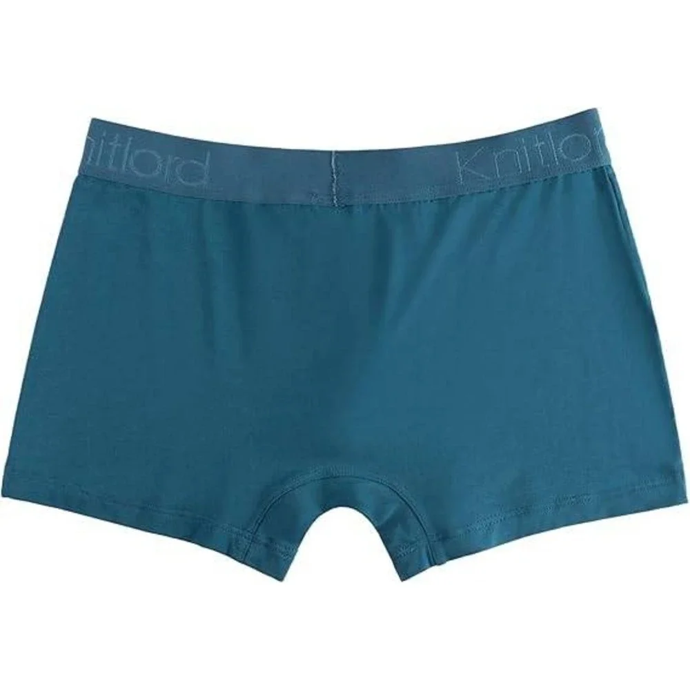 Set of 4 KNITLORD Men's M Black/Green Boxer Underwear Ultra Soft and Breathable